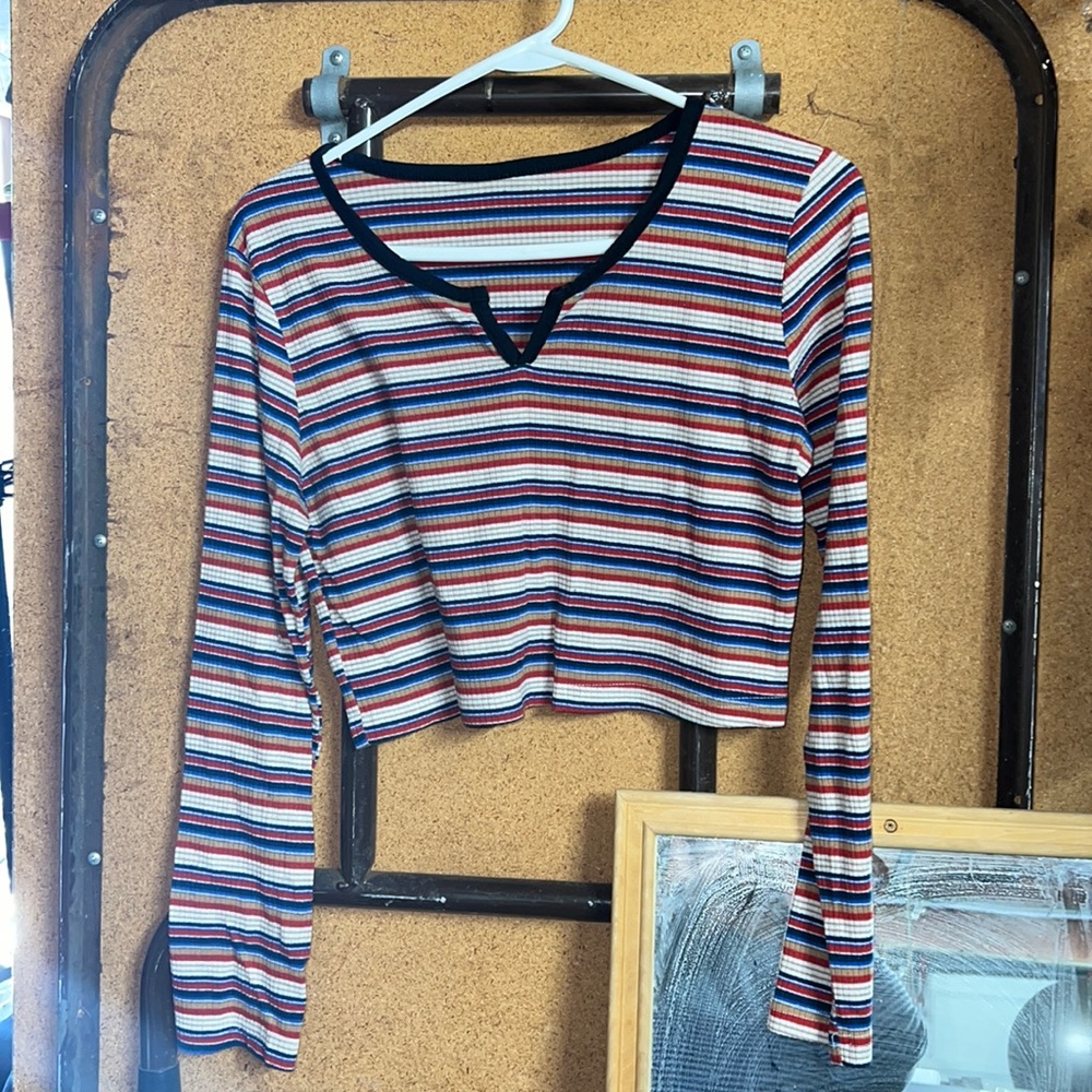 Striped Crop Long Sleeve